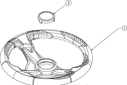 Steering Wheel Diagram and Parts List for RZT-S54KH (17ARCBDA056)(2016) Cub Cadet Lawn Tractor